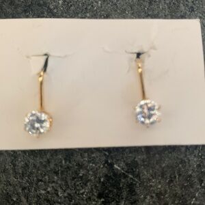 14K HGE LIND CZ CLIP ON EARRINGS